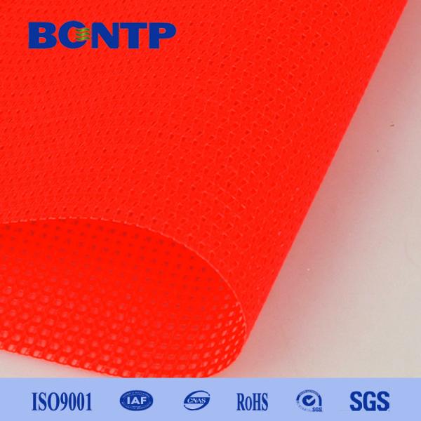 1000D PVC coated Fluorescent red Mesh Fabric  Vinyl Coated anti-uv high strength water proof