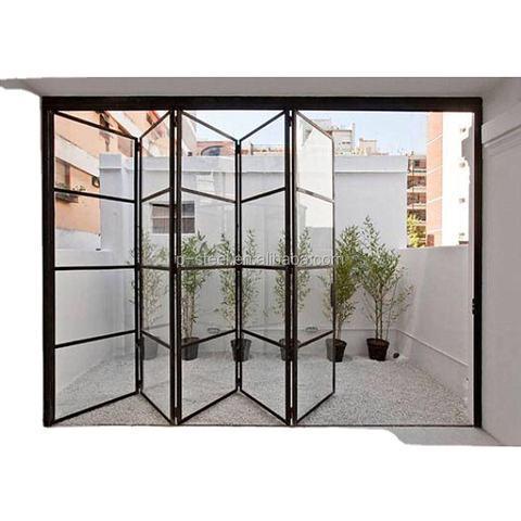 Hybrid Wood-Aluminum Folding Windows - Interior Oak Veneer