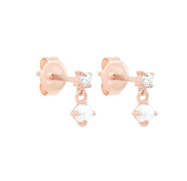 Mother of White Pearls 925 Sterling Silver Drop Women's Handmade Earrings for Girls
