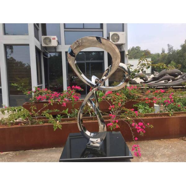Outdoor Abstract Small Garden Sculptures , Modern Stainless Steel Sculpture