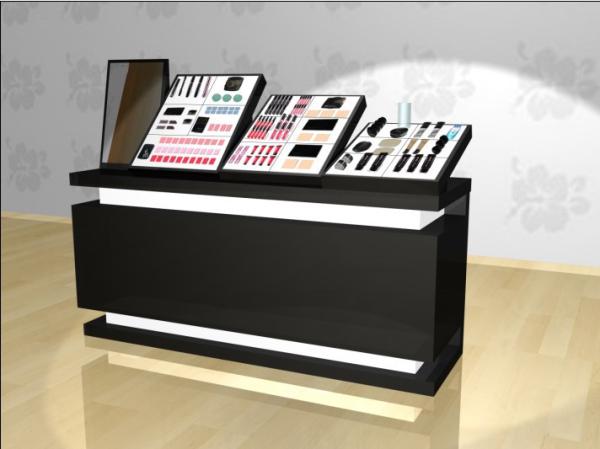 Fashionable Exquisite Cosmetic Store Furniture Good Bearing Capacity With Mirror