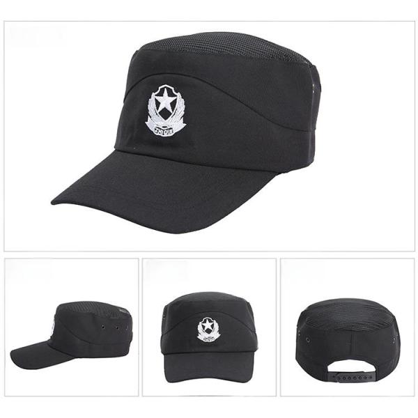 Mélange de coton chapeau tactique noir entraînement au service de pointe casquette de sécurité plate