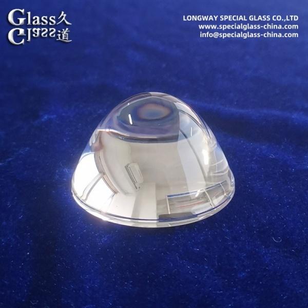 Lente de foco LED de vidrio de borosilicato de alta transmisión e irrompible