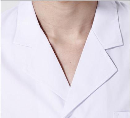 155 GSM Unisex Long Sleeve Coat White Doctor Medical Uniform Anti-bacteria Wrinkle-free