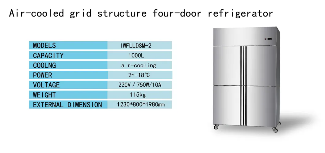 Air Cooled Freezer Commercial Refrigerator fridge