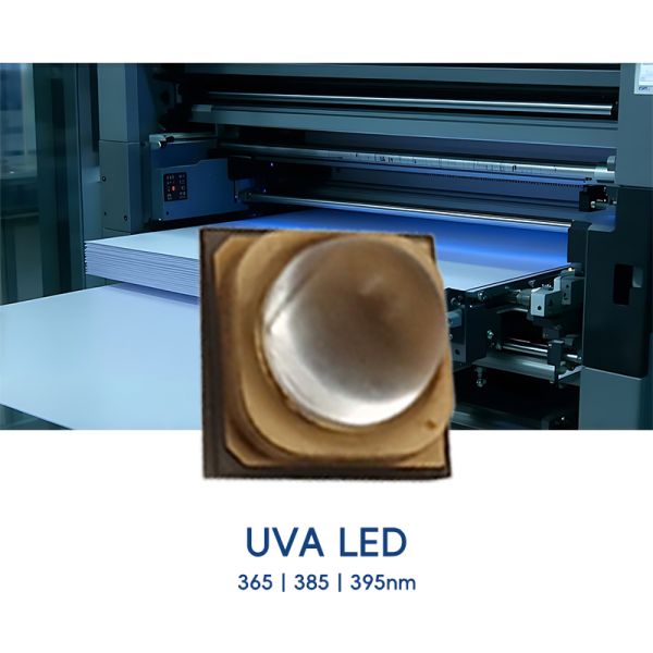 3W 365nm 3838 SMD 700mA 3V 60DEG UV UVA LED Diode Flexo Printing 385nm 60DEG 395nm LED Chip Curing 810-1500mW 3D Printer