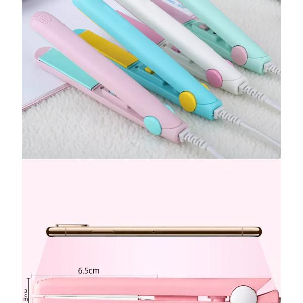 Mini Flat Iron Hair Straightener 2 In 1 Small Curling Hair Crimper For Women Travel