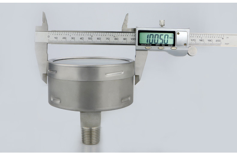 High Precision 100mm Stainless Steel Pressure Gauge 1-2500bar for Gas Pressure Measurement