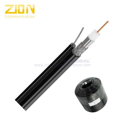 Revestimento do PE com cabo coaxial de aço 18AWG CCS do mensageiro RG6 CATV para exterior