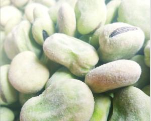 Alto - alimentos verdes naturais congelados frescos das favas da proteína para o