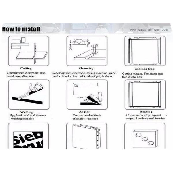 Weatherproof 1.5m 6mm ACP Aluminium Composite Panel SGS Approved