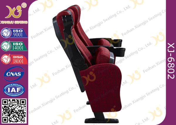 ISO Certification Padding Armrest Theatre Seating Chairs Flame Retardant Fabric