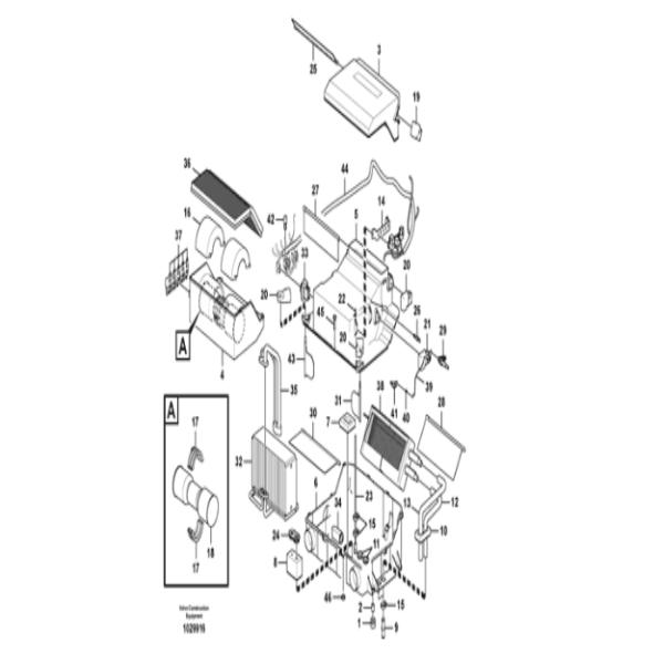 ВОЭ14554152 14554152 радиатор подогревателя 14532727 14532726 Вольво для частей кондиционера экскаватора