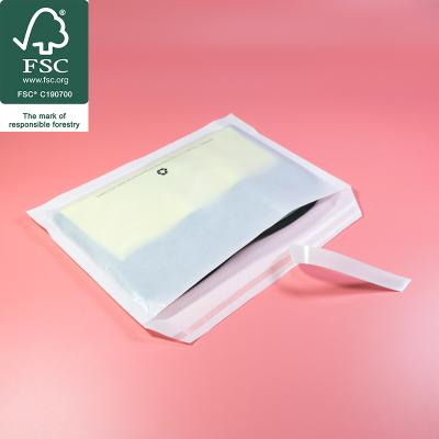 Custom Biodegradable Glassine Bags Garment Paper Packaging Bags For T-Shirt Clothes