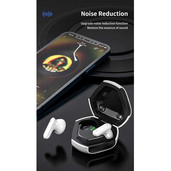 Low Latency Super Bass Stereo Wireless Earphones for PC and Travel In-Ear Sports Ready