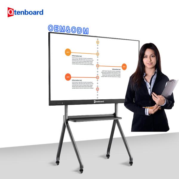 Qtenboard 4k 55 65 75 85 96 110 インチタッチスクリーン 多言語スマートデジタルホワイトボード