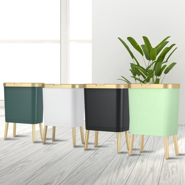 13 Gallon Indoor Trash Can 15L Induction Plastic Kitchen Garbage Cans