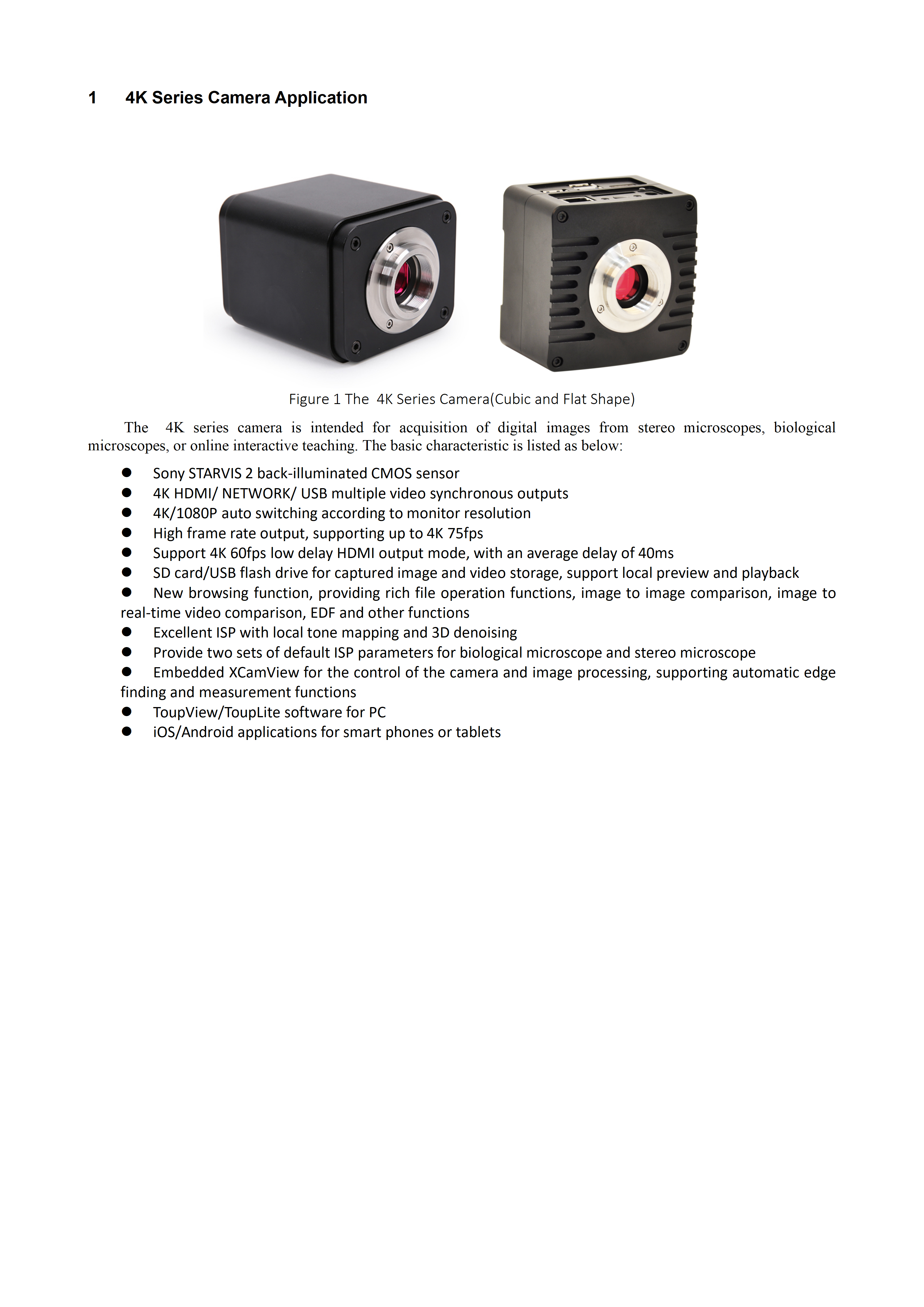 Supplier 4K 60fps Microscope Camera 5G WiFi Wireless Voice Control for Telemedicine Research CE MSS-C-TP4K8MPA