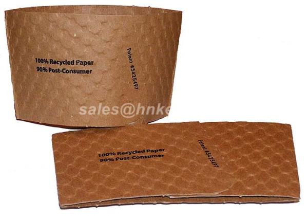 Kraft Paper Coffee Cup Sleeves Custom Print For Coffee Cups Flexo Print