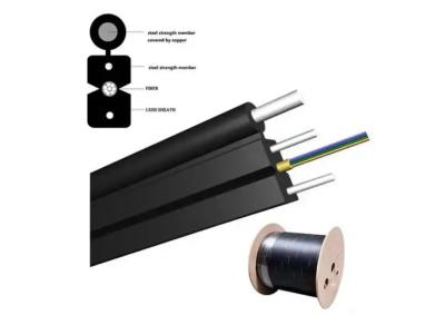 LSZH FTTH Drop Cable 100m 2 Fiber Count LSZH Fiber Cable Jacket Fiber Cladding 9/125μM