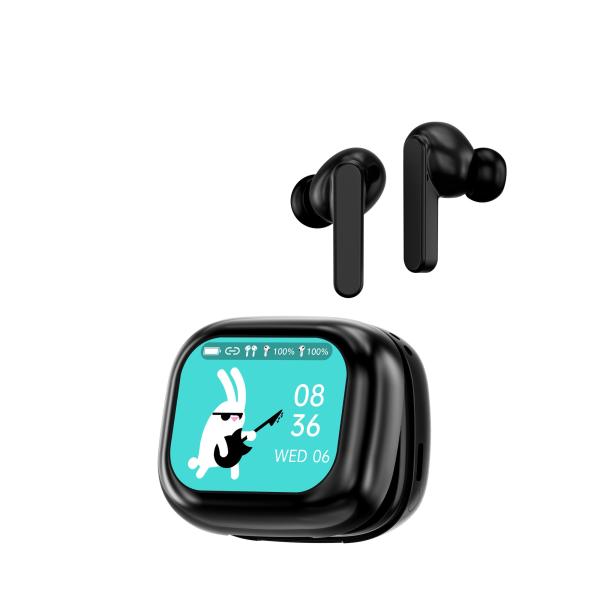 新しいフル・イン・タッチ・スクリーンヘッドフォン ANC WT-7 Bluetooth5.4 無線イン・イヤ ENC イヤホン マイク付き