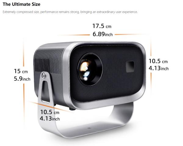 K6 Mini HD 720P Projector Android 360° Rotating Flip Home Smart Projector 4K Auto Focus