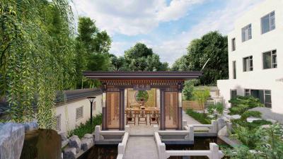 New Chinese Style Aluminum Alloy Garden Pavilion Arbor Kiosk Modern Take On Traditional Aesthetics