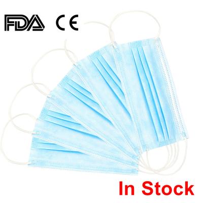 Anti Virus Disposable 3 Ply Face Mask Facial Protective with Elastic Ear Loop
