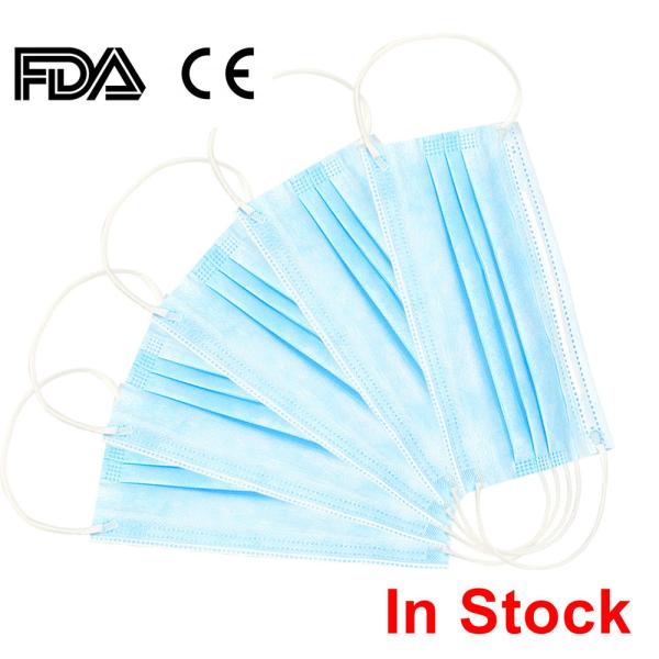 Anti Virus Disposable 3 Ply Face Mask Facial Protective with Elastic Ear Loop