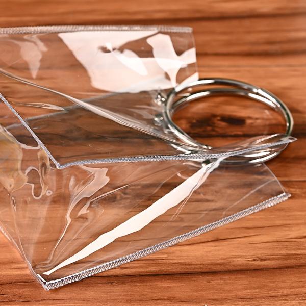 NS TRANSPARENT PVC TOTE BAG ROUND HAND WEDDING COMPANION GIFT CANDY BAG FLOWER GIFT BAG