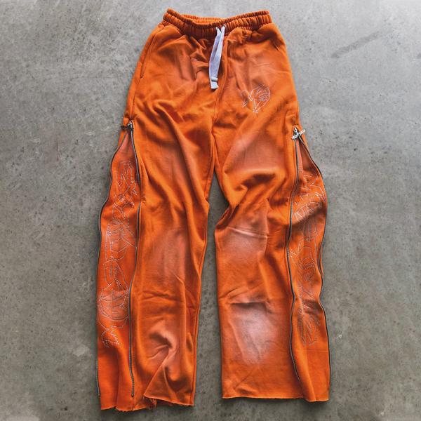 Custom Women Sweat Suit Screen Print  Streetwear Hoodie And Sweatpants Set