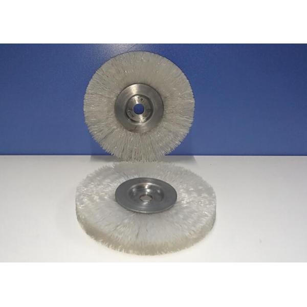 Crimped Round Plastic Wire Wheel Brush 100MM OD Fill Density White Color