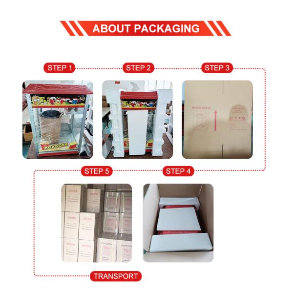 110-240V/50-60HZ Материал SS для здорового питания Коммерческая машина для попкорна с корзиной