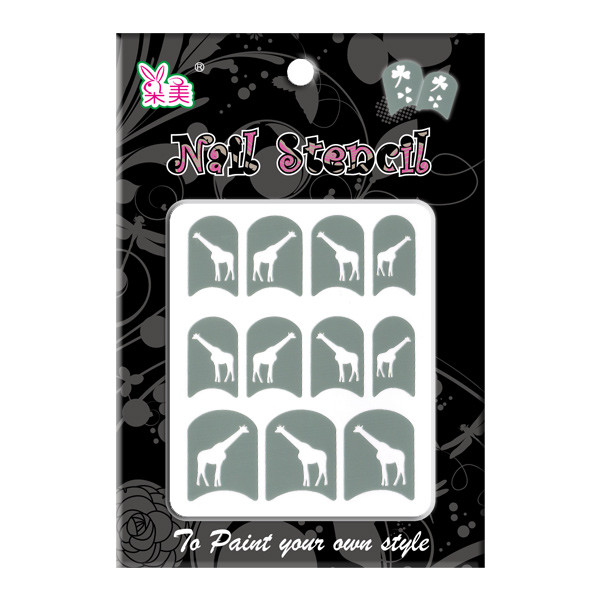 The Giraffes Nail Art Stencils Environment Friendly Ink and Glue