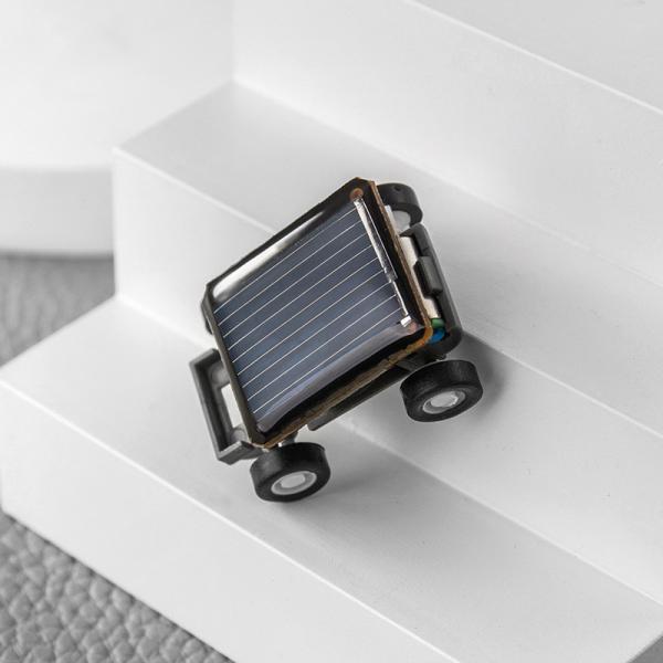 Black Colored Novel Mini Solar Car Toys Small Juguetes Novedosos Customized Logo