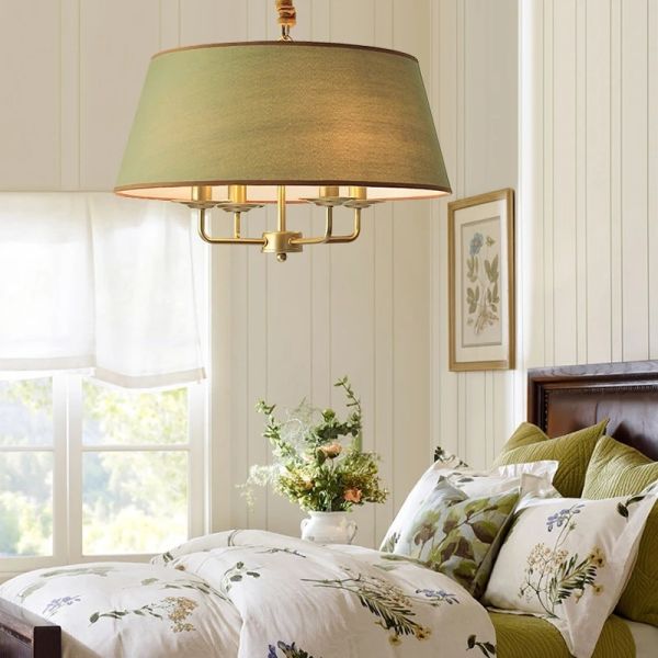 American Retro green fabric Pendant Lights Vintage Rustic Lamp (WH-VP-311)