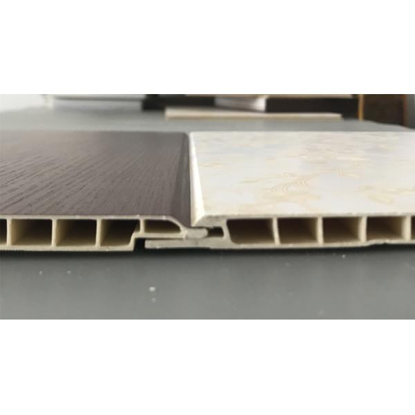 Painéis de parede à prova de fogo da garagem do PVC com largura de madeira 40cm da laminação