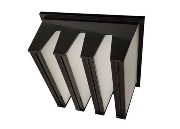 Filtro de células V - Capacidade de retenção de poeira 18 m2 Filtração consistente Eficiência F9
