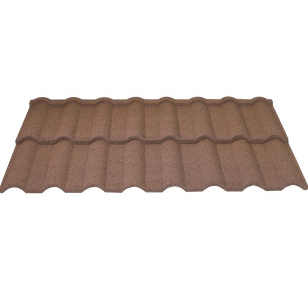 420mm Width Metal Stone Coated Steel Roof Tiles Natural Style Weather-Resistant