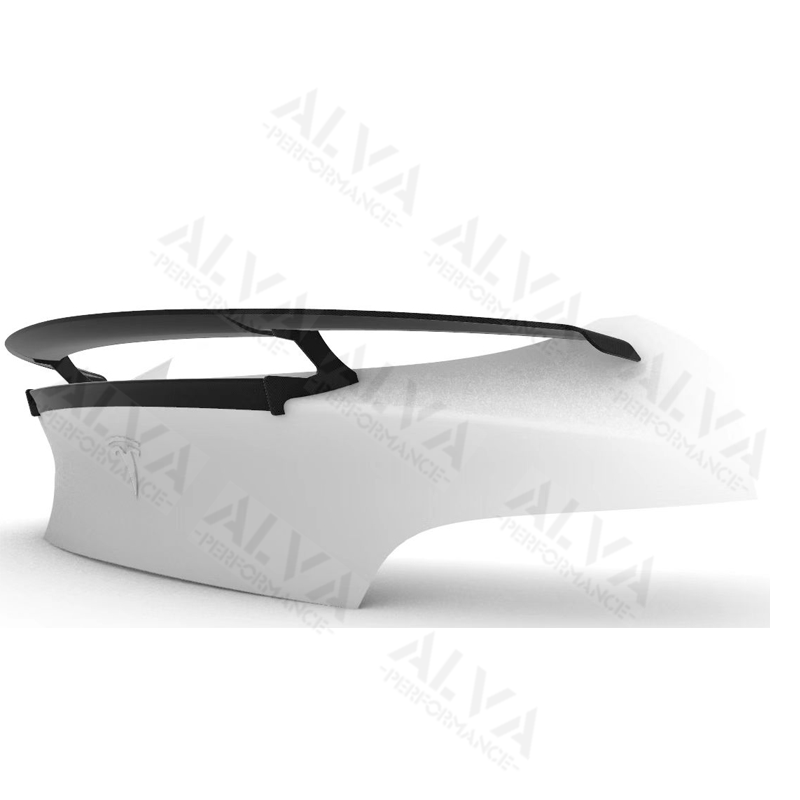 Model Y RWD Long Range Dry Carbon Fiber Single Deck Rear GT Wing Spoiler ALVA MiW Design Fitment Excellent Tesla 2019