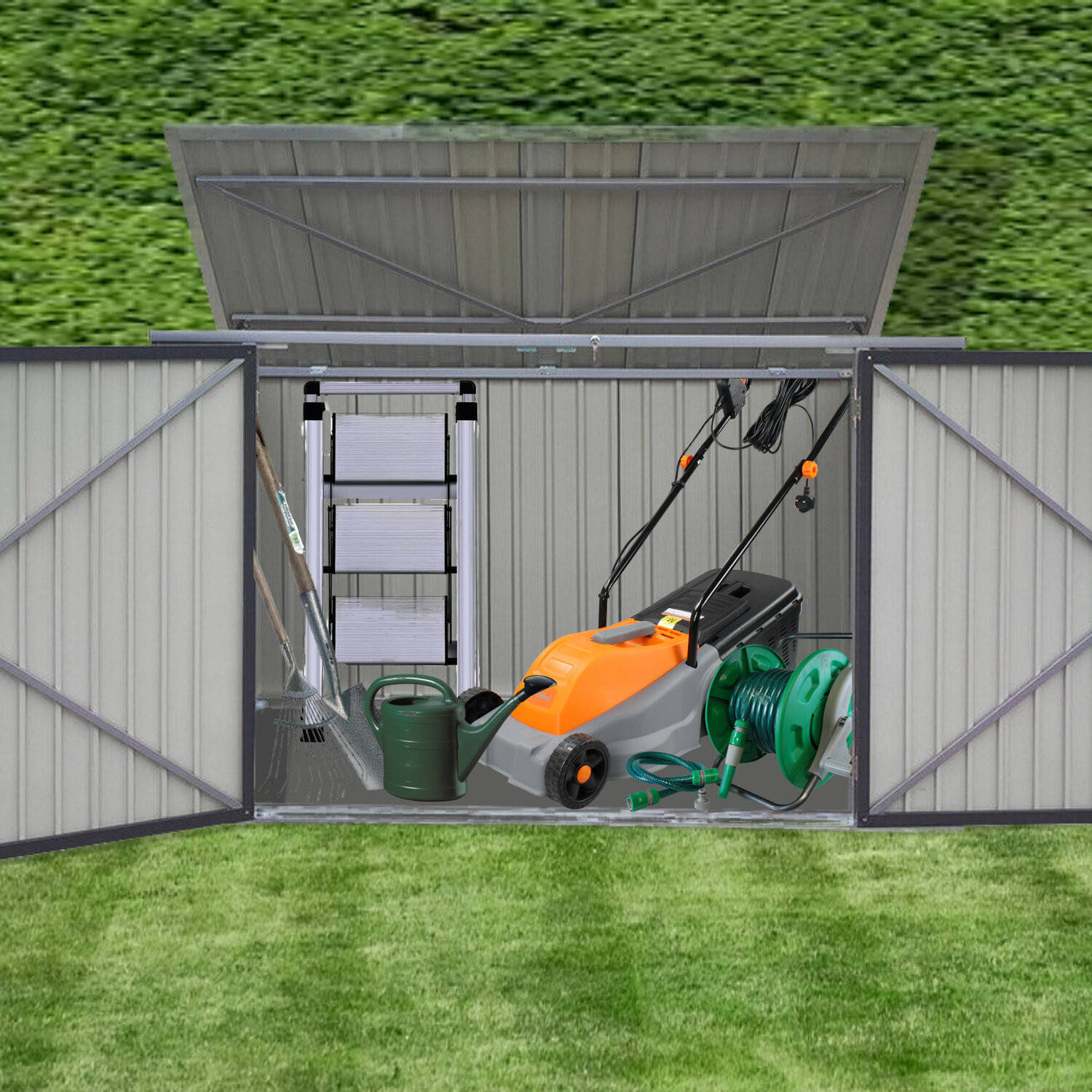 Extra Large Garden Storage Shed Metal Shed Storage Tool Garden Building Shed with Lockable