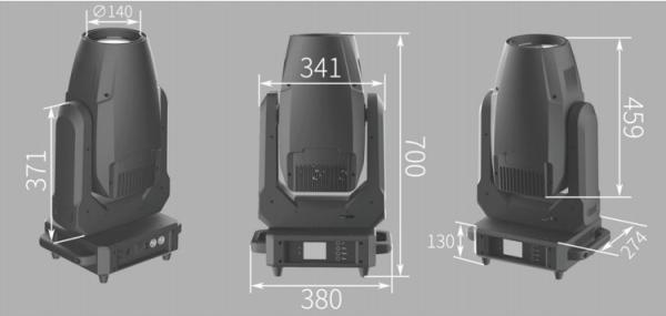 AC 100-240V Input Voltage 480w LED Moving Head Beam Spot Light for Party Lighting