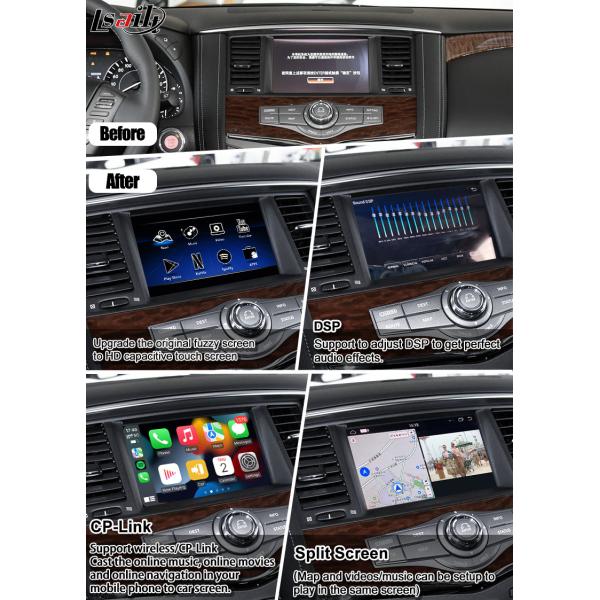 Экран мультимедиа автомобиля Lsailt для Armada с беспроводным CarPlay, YouTube Nissan патруля, дисплея подъема