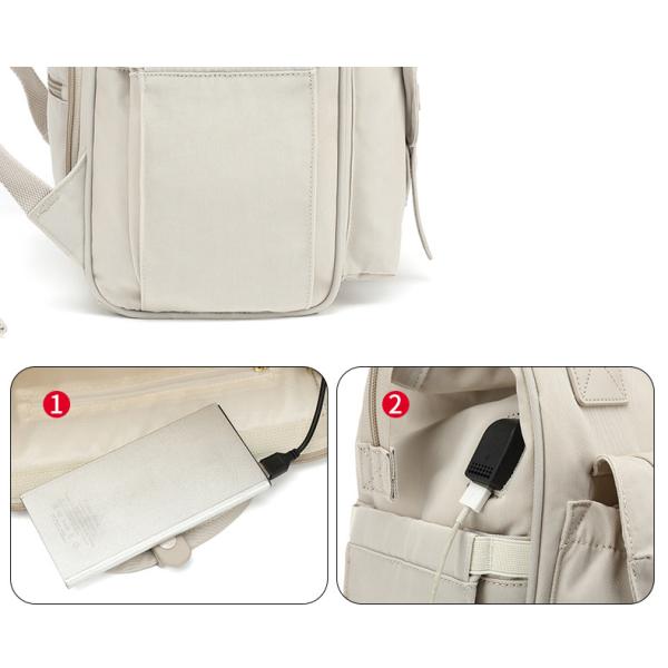 Thermal Insulation Nylon Travel Changing Bag With USB Charging Port 35L