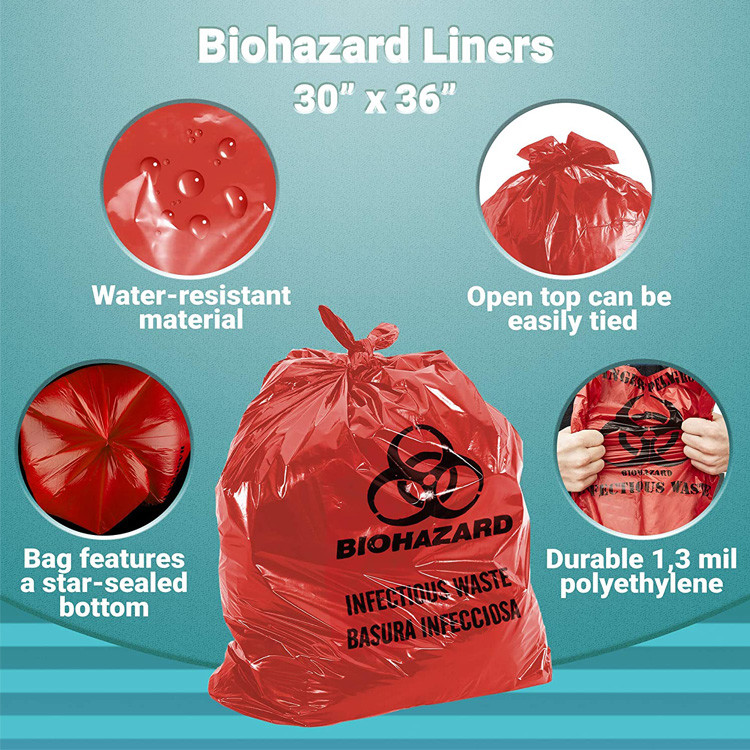 Сумки сбора отходов больницы Ldpe для Biohazard Garbag