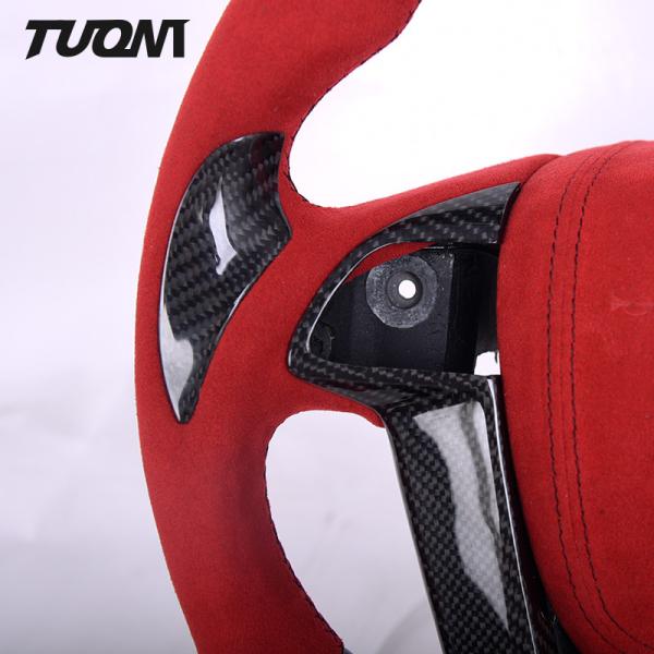 Red Luxury Alcantara Honda Accord Carbon Fiber Steering Wheel LED Digital