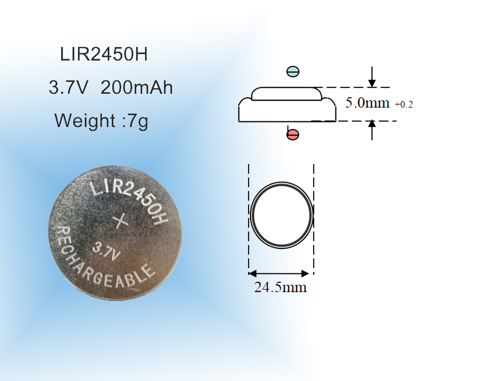 монетка клетки лития батареи кнопки 3.6V 200mAh LIR2477 перезаряжаемые