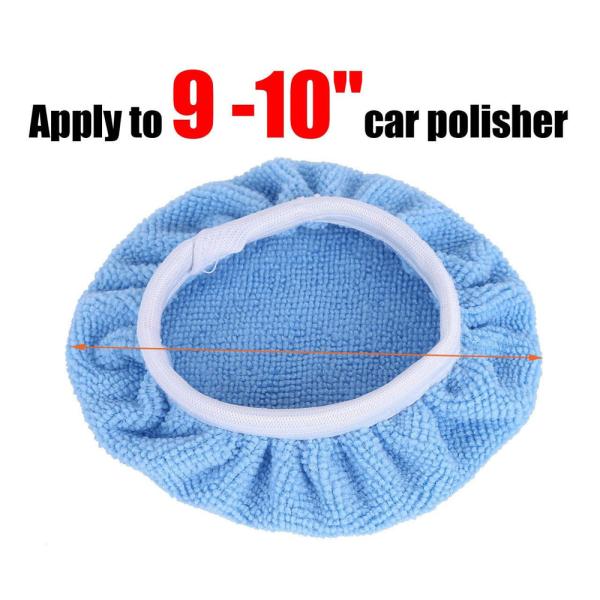 Lightweight 9-10 Inch Polishing Bonnet Car Buffing Pads 50g Eco Friendly