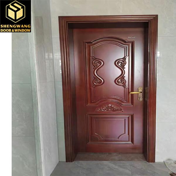 Puerta de habitación de aluminio de color de madera personalizada para el cuarto del jardín de infantes