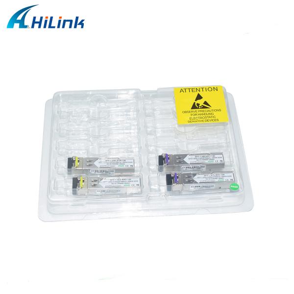 DOM одиночного режима модуля BIDI LC Conector RX1550nm приемопередатчика гигабита 1.25GBASE 120KM SFP+